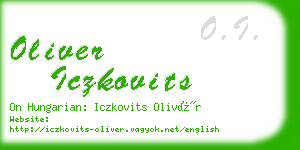 oliver iczkovits business card